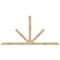 Ekena Millwork Saratoga Rough Sawn Timber Gable Bracket, Douglas Fir, 96"W x 48"H x 2"D x 4"F, 12/12 Pitch GBW096X48X0204SAR00RDF - alternate 1
